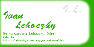 ivan lehoczky business card